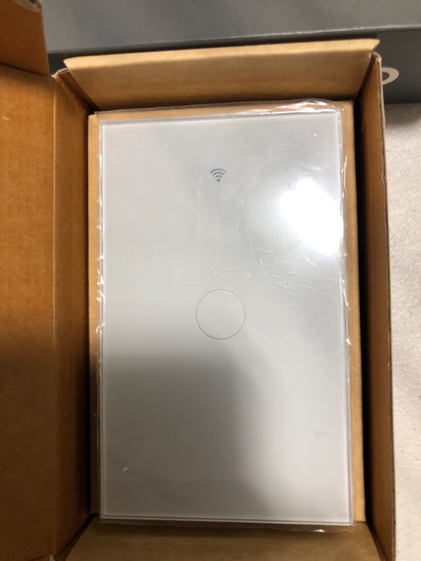 Photo 1 of MoesGo 2nd Generation WiFi RF433 Smart Touch Wall Single Fire Smart Switch?No Neutral Wire Needed,Compatible with Smart Life/Tuya App, Works with Alexa and Google Home Single Pole 110V White 1 Gang 1 Gang(No neutral required) White