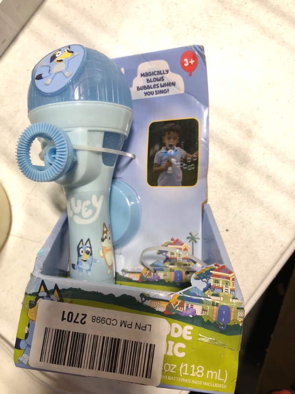 Photo 2 of BLUEY Dance Mode Bubble Machine and Toy Microphone | Bluey Toy for Baby, Toddlers and Kids | Includes Bubble Solution