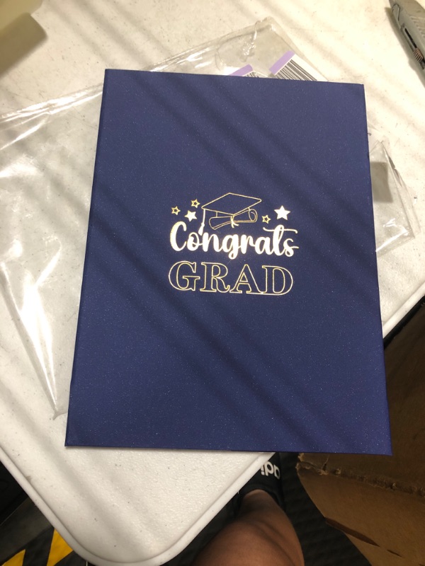Photo 1 of 2024 congrats grad guest book navy