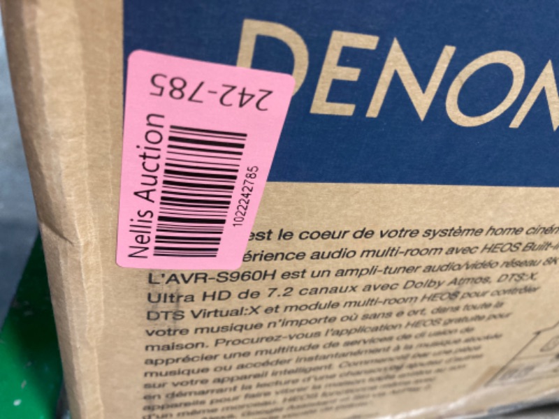 Photo 1 of Denon AVR-S960H 8K Ultra HD 7.2 Channel (90Watt X 7) AV Receiver 2020 Model - Built for Gaming, Music Streaming, 3D Audio & Video, Alexa + HEOS, Black (Discontinued by Manufacturer)

