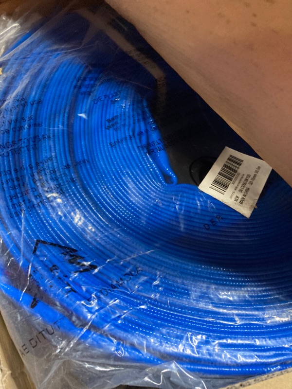 Photo 2 of DAVCO 3" x 100 ft Pool Backwash Hose, Heavy Duty Reinforced Blue PVC Lay Flat Water Discharge Pump Hoses For Swimming Drain Pools and Clean Filters,with 1 Clamp 3" ID x 100 FT Blue