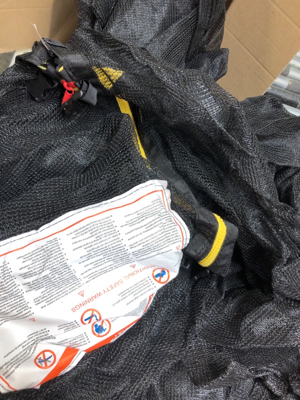 Photo 1 of 12/14/15FT Replacement Trampoline Safety Net Fits for Round Frames Using 6 Curved Pole with Top Ring Enclosure Systems (Net Only)