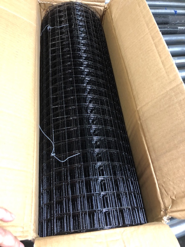 Photo 2 of 24'' x 50' 1inch Hardware Cloth 16 Gauge Black Vinyl Coated Welded Fence Mesh for Home and Garden Fence and Home Improvement Project (24'' x 50') 24inch×50ft