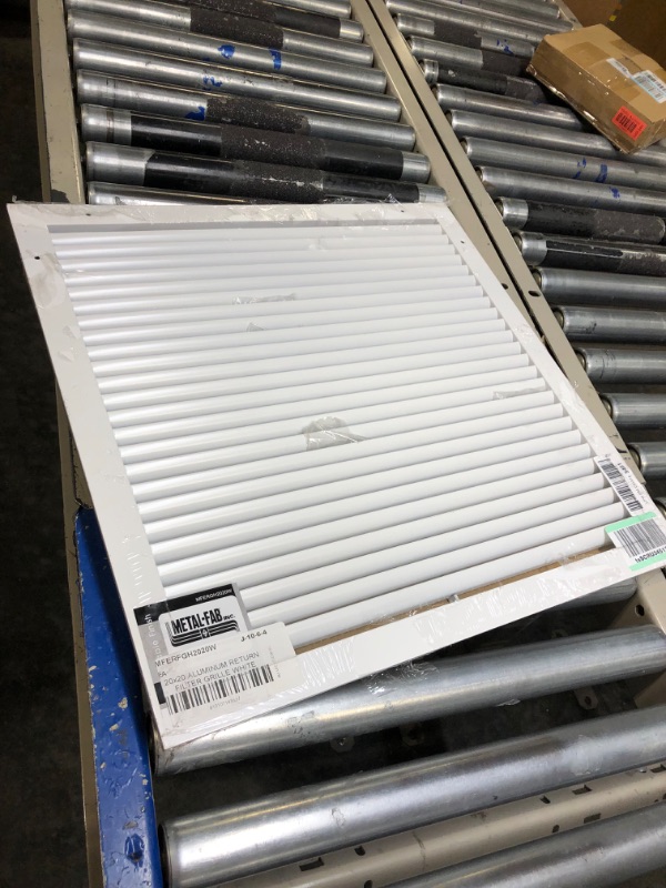Photo 2 of 20" X 20" Aluminum Return Filter Grille - Easy Airflow - Linear Bar Grilles [Outer Dimensions: 22.5"w X 22.5"h] 20 X 20