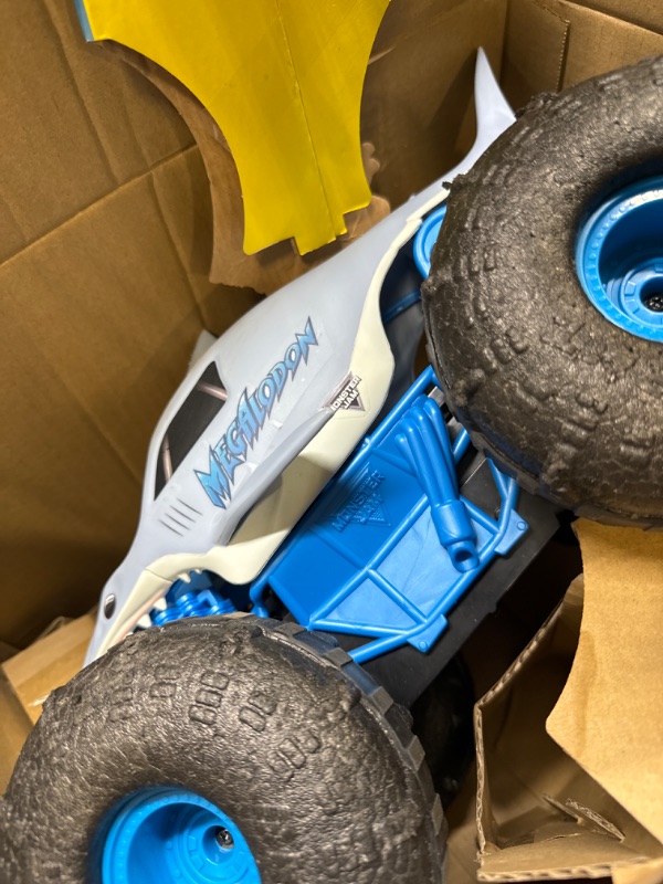 Photo 3 of Monster Jam, Official Megalodon Storm All-Terrain Remote Control Monster Truck Toy Vehicle, 1:15 Scale