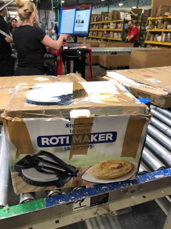 Photo 4 of 10inch Roti Maker by StarBlue with FREE Roti Warmer - The automatic Stainless Steel Non-Stick Electric machine to make Indian style Chapati, Tortilla, Roti AC 110V 50/60Hz 1200W SB-SW2093