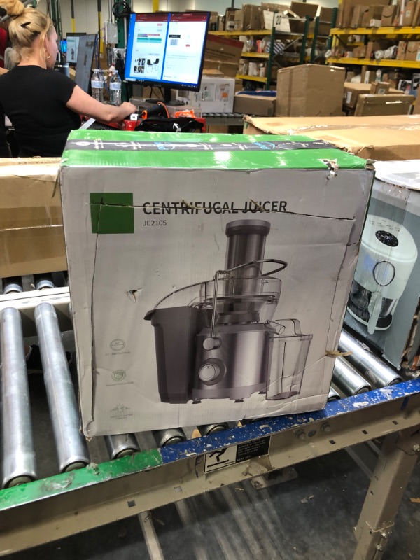 Photo 2 of 1300W GDOR Juicer Machines with Larger 3.2” Feed Chute, Titanium Enhanced Cut Disc Centrifugal Juice Extractor, Full Copper Motor Heavy Duty, for Whole Fruits, Veggies, Dual Speeds, BPA-Free, Silver