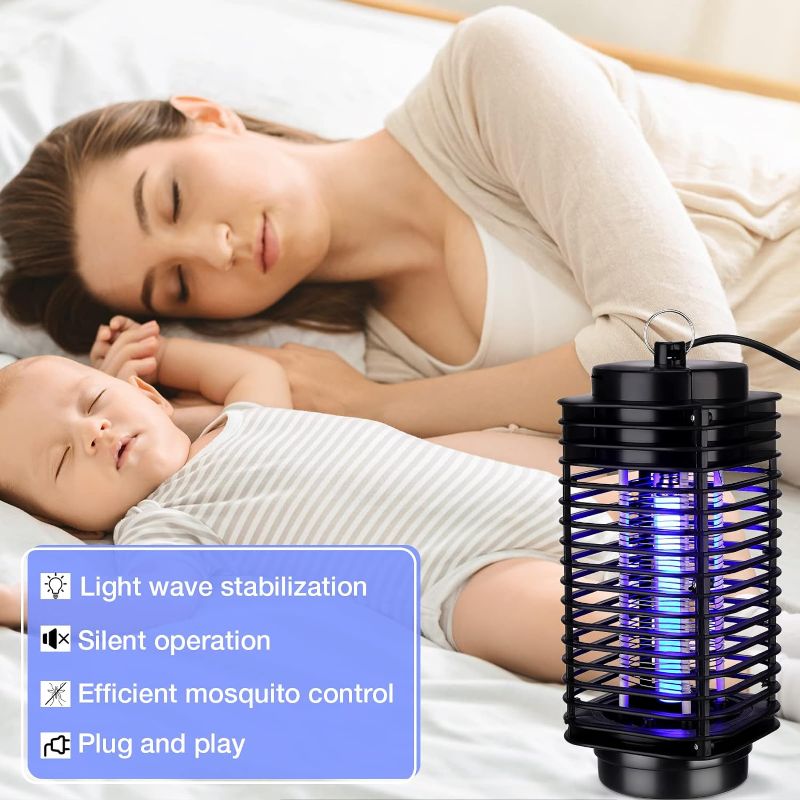 Photo 3 of 1 Pieces Mosquito Killer Bug Zapper, Electric Insect Fly Trap Electric Mosquito Zappers Fly Zapper Mosquito Killer for Patio Insect Trap Insect Killer Fly Trap for Home Garden Patio Backyard