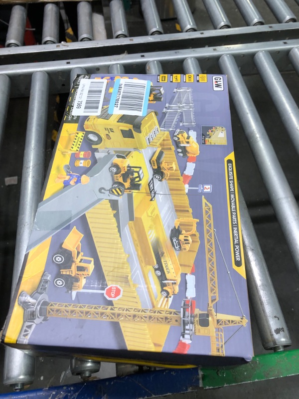 Photo 2 of Kids Construction Toys, Construction Truck Toys Set w/Crane, Excavator, Forklift,Bulldozer,Dump Trucks,Cement Truck,Road Roller, Alloy Construction Vehicle Toys for 3 4 5 6 7 Years Old Boys Gifts