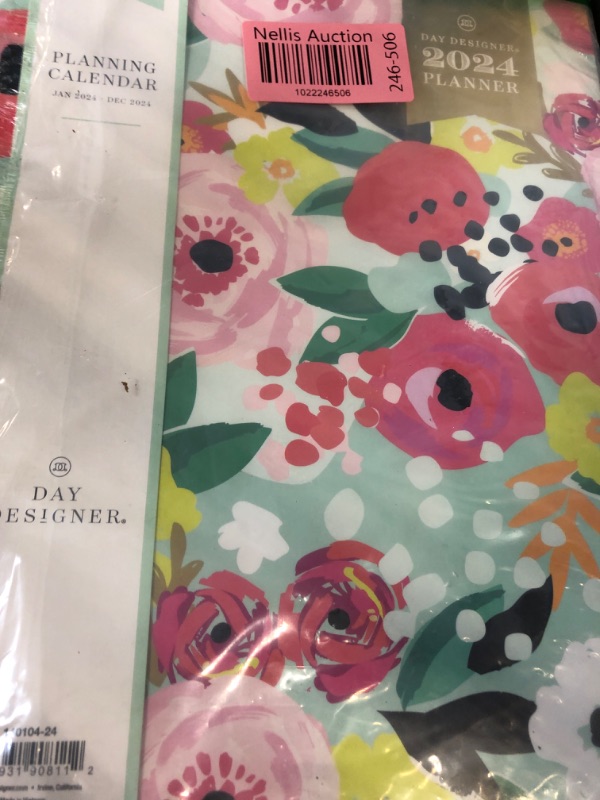 Photo 1 of Day Designer for Blue Sky 2024 Monthly Planner, 8.5" x 11", Clear Cover, Stapled Binding, Secret Garden Mint (140104-24) New Version