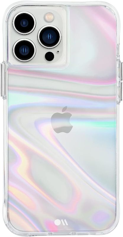 Photo 1 of Case-Mate iPhone 13 Pro Case - Soap Bubble [10FT Drop Protection] [Wireless Charging Compatible] Luxury Cover with Iridescent Swirl Effect for iPhone 13 Pro 6.1", Anti-Scratch, Shockproof Materials
