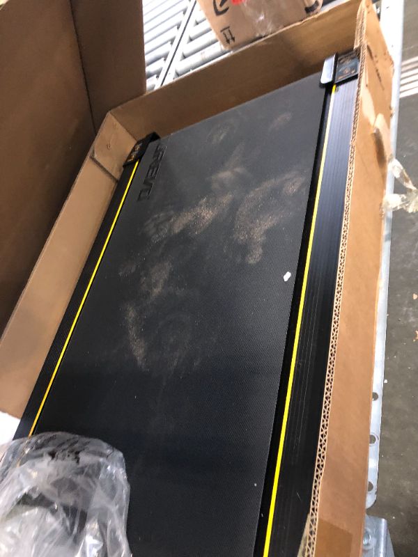 Photo 1 of **NON FUNCTIONAL//SOLD AS PARTS** UREVO Walking Pad, Under Desk Treadmill, Portable Treadmills for Home/Office, Walking Pad Treadmill with Remote Control, LED Display Yellow
