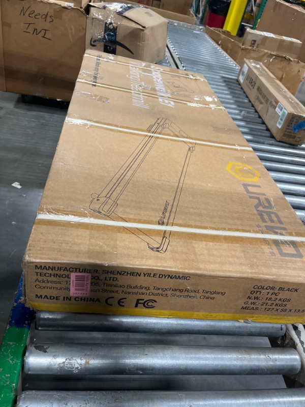 Photo 1 of **NON FUNCTIONAL//SOLD AS PARTS** UREVO Walking Pad, Under Desk Treadmill, Portable Treadmills for Home/Office, Walking Pad Treadmill with Remote Control, LED Display Yellow