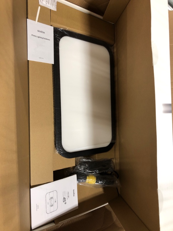 Photo 1 of Godox ES45 Key Light, LED Video Light with Extendable Desk Stand, 0-100% Brightness & 2800-6500k Color Temperature Adjustment, APP/Remote Control, Soft Light Panel for Streaming, Zoom Calls, YouTube