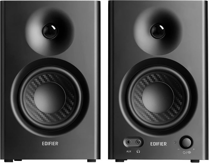 Photo 1 of Edifier MR4 Powered Studio Monitor Speakers, 4" Active Near-Field Monitor Speaker - Black (Pair)
