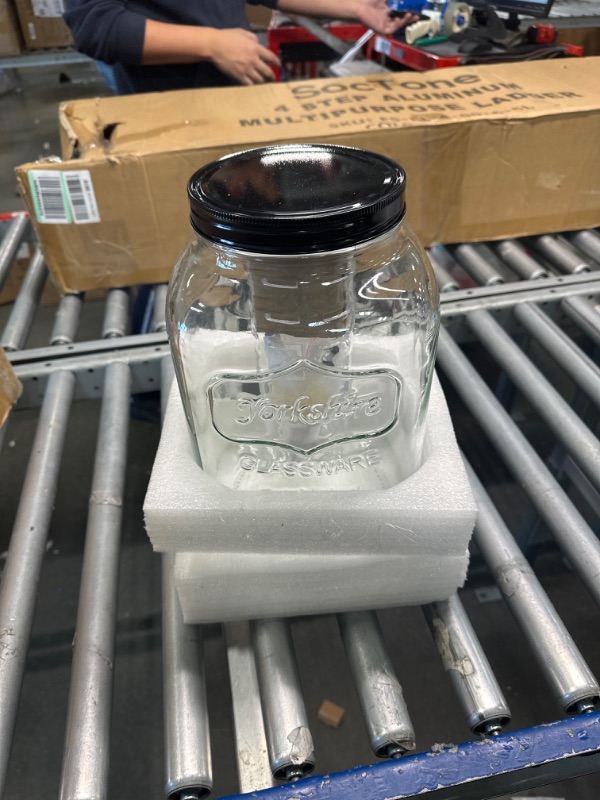 Photo 4 of 1 Gallon Beverage Dispenser ,18/8 Stainless Steel Spigot - Airtight & Leakproof Glass Sun Tea Jar with Anti-Rust Lids, Drink Dispensers for Parties - Laundry Detergent Dispenser
