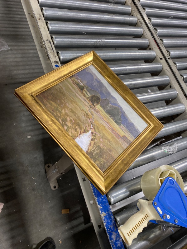 Photo 1 of 16 x 14 Summer Pasture Framed Wall Art Brass - Threshold designed with Studio McGee