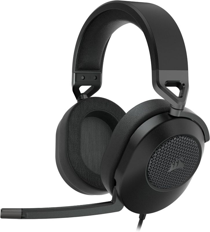 Photo 1 of Corsair HS65 SURROUND Gaming Headset (Leatherette Memory Foam Ear Pads, Dolby Audio 7.1 Surround Sound on PC and Mac, SonarWorks SoundID Technology, Multi-Platform Compatibility) Carbon
