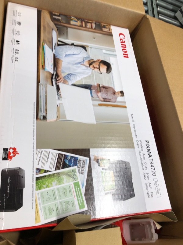 Photo 4 of Canon PIXMA TR4720 Wireless Color All-in-One Inkjet Printer, Black - Print Copy Scan Fax - 4800 x 1200 dpi, Auto 2-Side Printing, 20-Sheet ADF, Tillsiy Printer_Cable