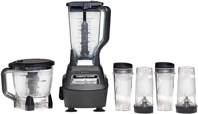 Photo 1 of 
Mega Kitchen System (BL770) Blender/Food Processor with 1500W Auto-iQ Base, 72oz Pitcher, 64oz Processor Bowl, (4) 16oz Cup for Smoothies, Dough & More