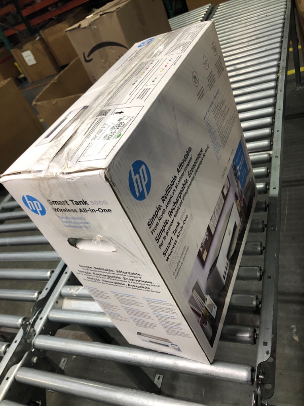 Photo 5 of HP Smart Tank 5000 Wireless All-in-One Ink Tank Printer with up to 2 years of ink included, mobile print, scan, copy, white, 17.11 x 14.23 x 6.19