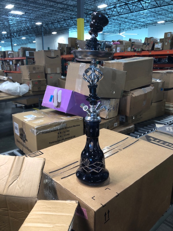 Photo 4 of 4 Hose Hookah Shisha 22" Sheesha Narghile Hookah Set (Black)
