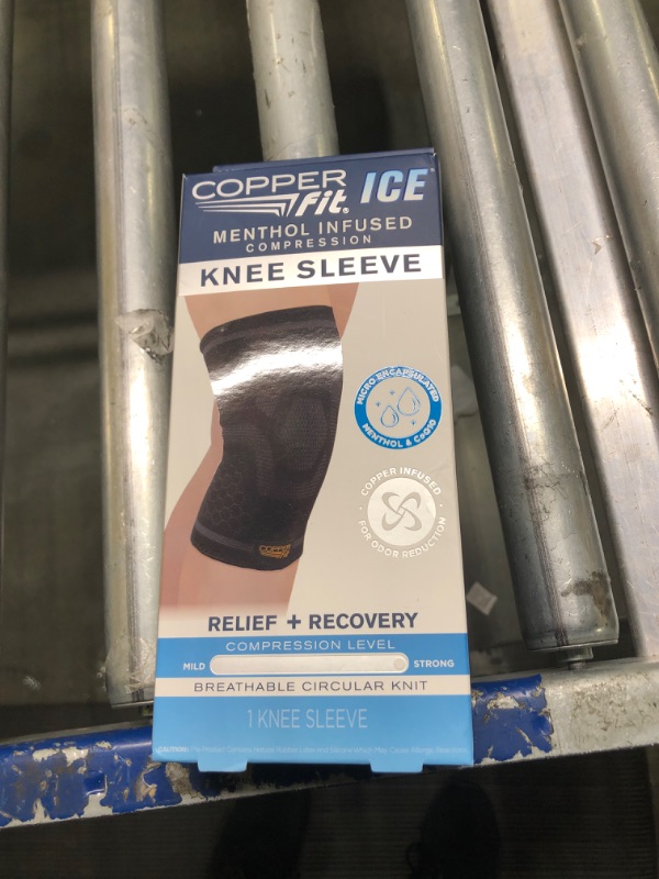 Photo 1 of Copper Fit ICE Knee Compression Sleeve Infused with Menthol Large/X-Large