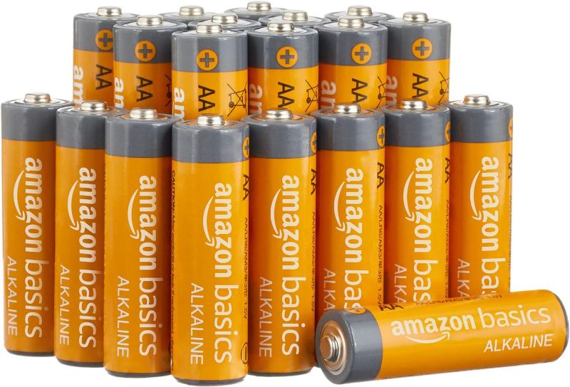 Photo 1 of Amazon Basics 20-Pack AA Alkaline High-Performance Batteries, 1.5 Volt, 10-Year Shelf Life
