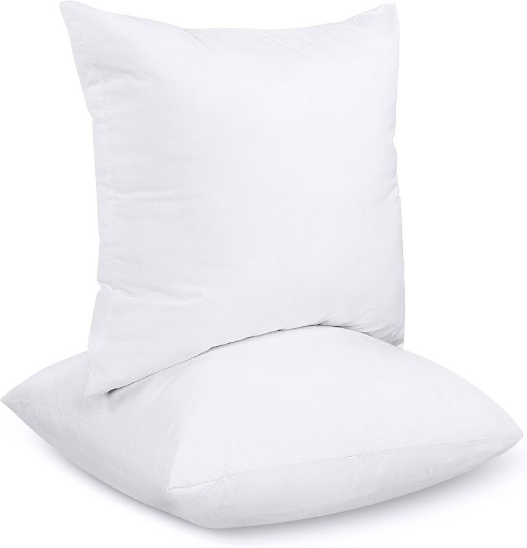 Photo 1 of  Utopia Bedding Cushion Inner Pads (Pack of 2), 50 x 50 cm (20" x 20") Cushion Stuffer Inserts, Hollowfibre Pillows (White)