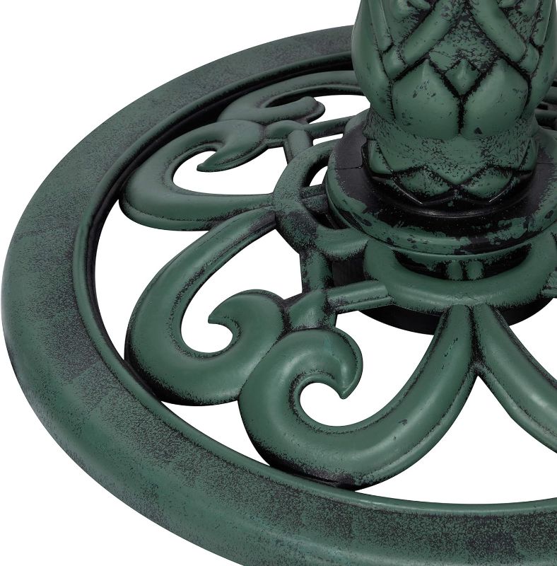 Photo 1 of 
Alpine Corporation TEC108 Birdbath Yard Statue, 20"L x 20"W x 33"H, Green