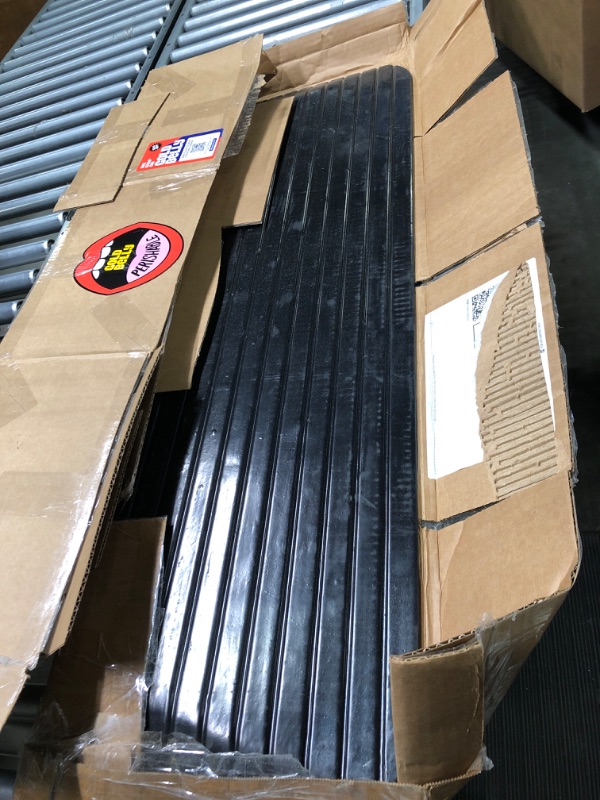 Photo 1 of MAGIC UNION 1-1/2" Rise Solid Rubber Power Wheelchair Threshold Ramp Doorway 43.3x12.6x1.5 Inch (Pack of 1)