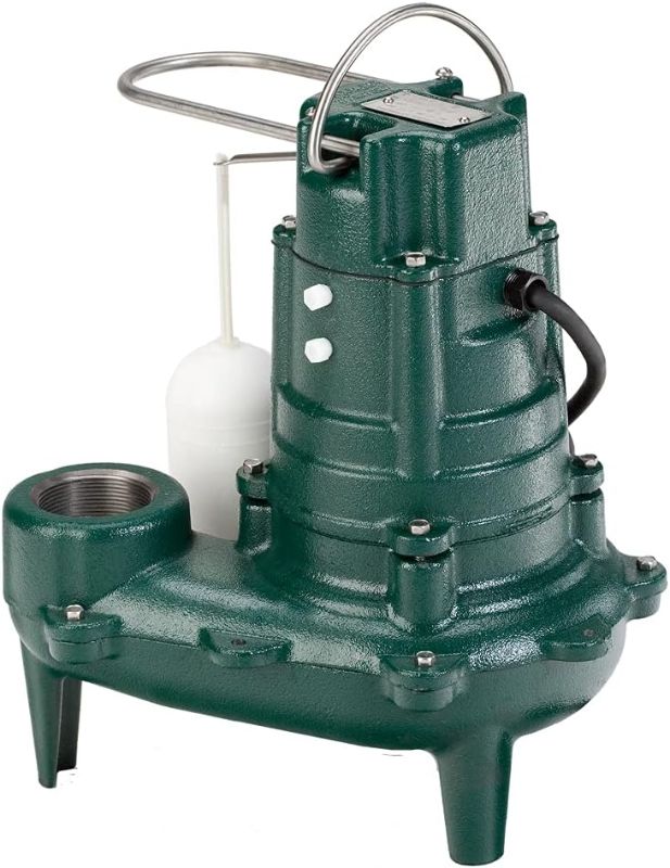 Photo 1 of Zoeller Waste-Mate 267-0001 Sewage Pump, 1/2 HP Automatic – Heavy-Duty Submersible Sewage, Effluent or Dewatering Pump