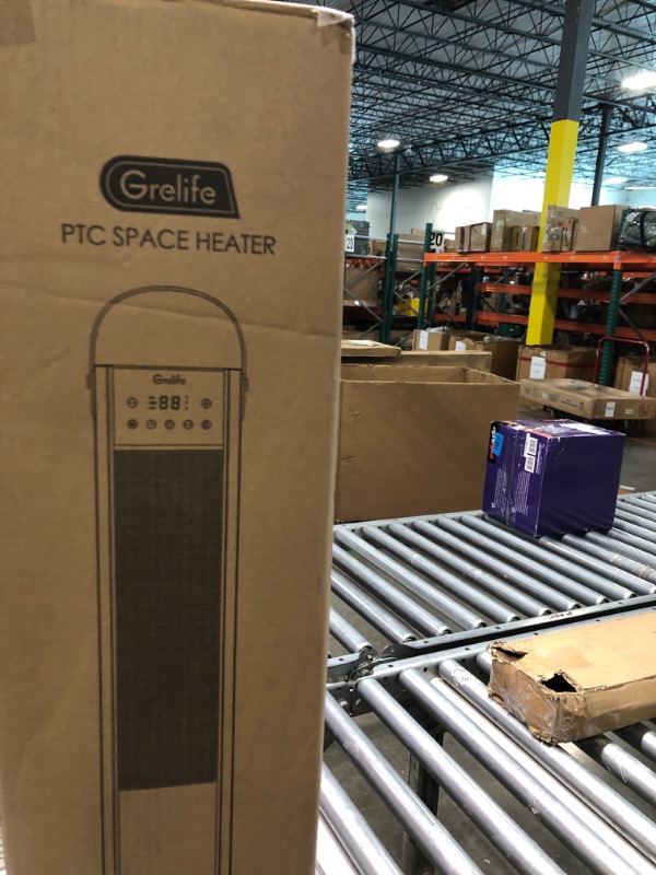 Photo 1 of 26" Space Heater for Large Room, Grelife 1500W PTC Oscillating Electric Heater with Thermostat, Remote, Overheat&Tip-Over Protection, 12H Timer, Portable Ceramic Heater for Indoor Use Bedroom Office 26 inch