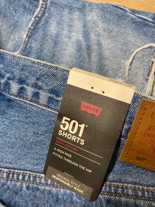 Photo 5 of Levi's Women's Premium 501 Original Shorts ?????(Also Available in Plus) 34 Athens Mid Short - Medum Indigo