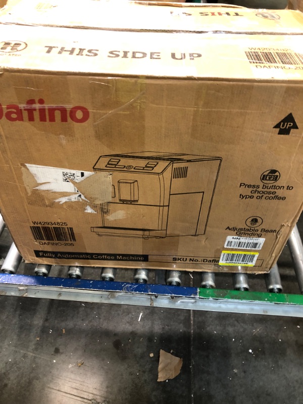 Photo 2 of ****NON FUNCTIONAL//SOLD AS PARTS**** 
Eficentline-205 Fully Automatic Espresso Machine, One Touch Coffee Machine with Manual Milk Frother for Cappuccino & Latte, Stainless Steel, Black (Espresso Machine w Milk Frother)