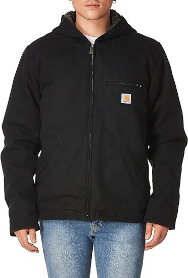 Photo 1 of Carhartt Men's Relaxed Fit Washed Duck Sherpa-Lined Jacket
