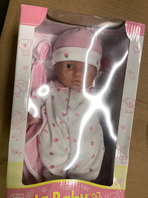 Photo 1 of Caucasian 11-inch Small Soft Body Baby Doll | JC Toys - La Baby | Washable |Removable Pink Outfit w/ Hat & Blanket | For Children 12 Months + Multi