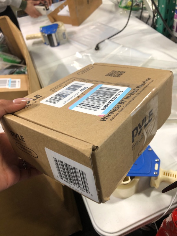 Photo 1 of Pyle Bluetooth Receiver Wall Mount, in-Wall Audio Control with Built-in Amplifier | USB, Microphone, Aux (3.5mm) Input | Terminal Block | Connect 2 Speakers - 100 Watt (PWA15BT.5)