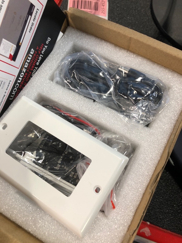 Photo 1 of Pyle Bluetooth Receiver Wall Mount, in-Wall Audio Control with Built-in Amplifier | USB, Microphone, Aux (3.5mm) Input | Terminal Block | Connect 2 Speakers - 100 Watt (PWA15BT.5)