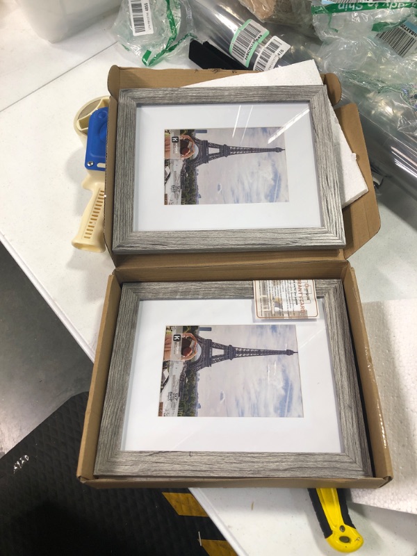 Photo 1 of *ONLY 2* Hongkee Picture Frame Set of 2,Grey Photo Frame of Rustic Style with 8x10 Picture frame and 5x7 picture frame