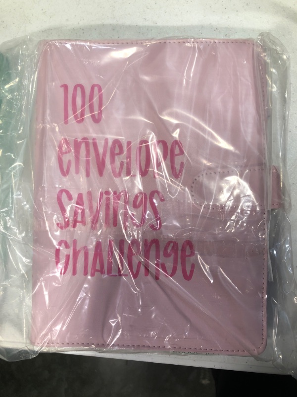 Photo 1 of Money Saving Binder,Envelope Budget Binder,Savings Money Challenge Book for Cash Saving Easy,100 Envelope Savings Challenge,Fun Way to Save $5,050,Budget Binder Planner Book Pink