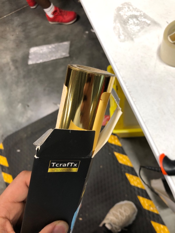 Photo 1 of Hot Foil Transfer Roll for Minc Machine and Textile, 5.90" x 82 ft Metallic Hot Foil Laser Printer Interacts with Hot Laminating Machine to Images, Reactive Foil (Gold)
