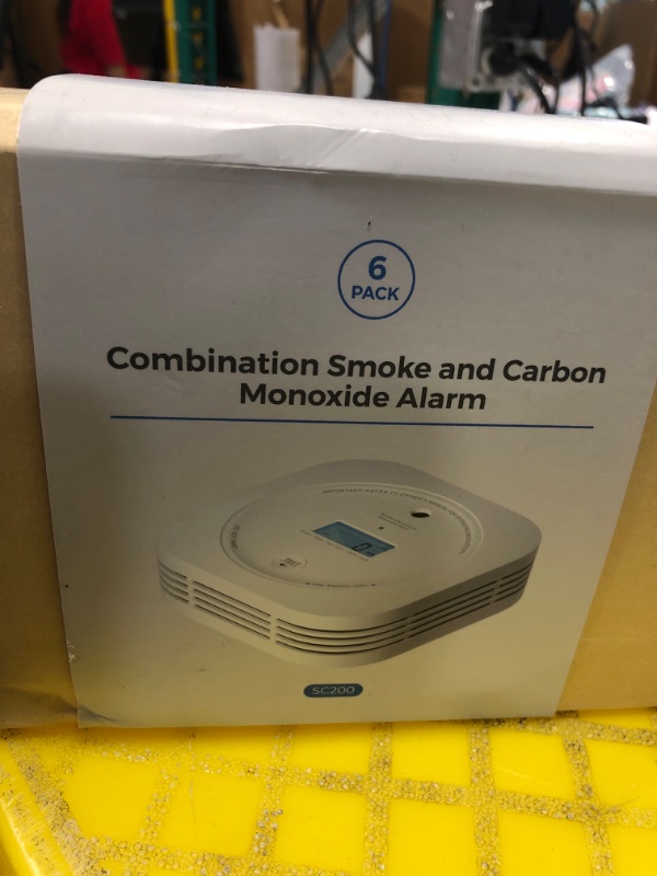 Photo 4 of **6 Pcs**  & Carbon Monoxide Alarm with Digital LCD Display, AEGISLINK Wireless Interlinked Smoke and CO Detector, 10-Year Battery Life, Transmission