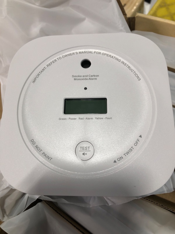 Photo 2 of **6 Pcs**  & Carbon Monoxide Alarm with Digital LCD Display, AEGISLINK Wireless Interlinked Smoke and CO Detector, 10-Year Battery Life, Transmission