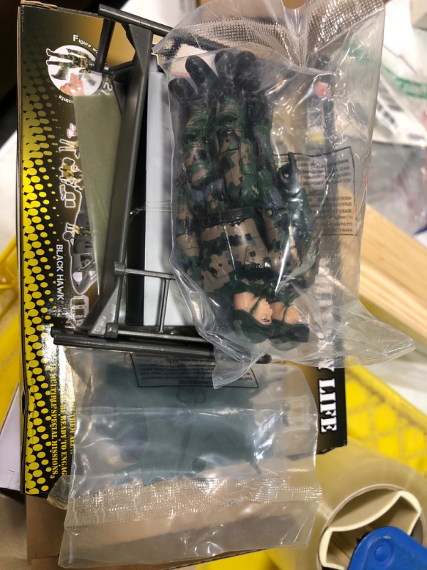 Photo 1 of click n' play military life living quarters bunk bed 14 piece play set with accessories.