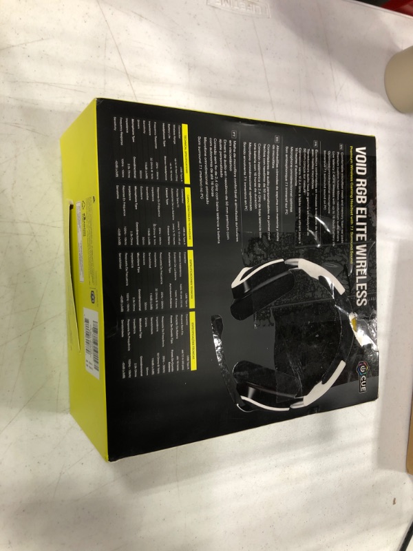 Photo 1 of Corsair VOID RGB ELITE Wireless Gaming Headset - 7.1 Surround Sound - Discord Certified - iCUE Compatible - PC, Mac, PS5, PS4 - White VOID RGB ELITE WIRELESS White