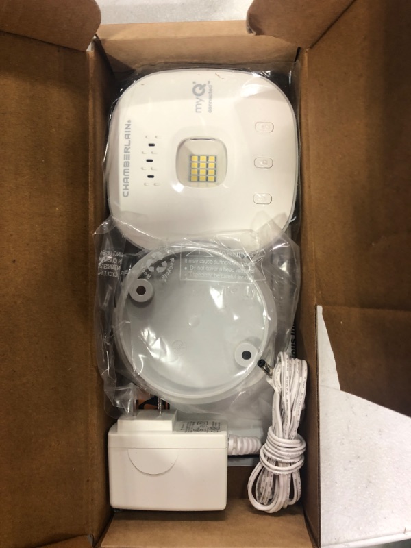 Photo 2 of CHAMBERLAIN Smart Garage Control - Wireless Garage Hub and Sensor with Wifi & Bluetooth - Smartphone Controlled, myQ-G0401-ES, White
