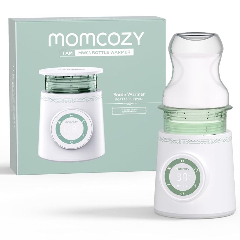 Photo 1 of Momcozy Portable Bottle Warmer for Travel, Double Leak-Proof Travel Bottle Warmer with Fast Heating, Safety Material Baby Bottle Warmer for Dr. Brown, Philips Avent, Medela, Tommee Tippee, Comotomo
