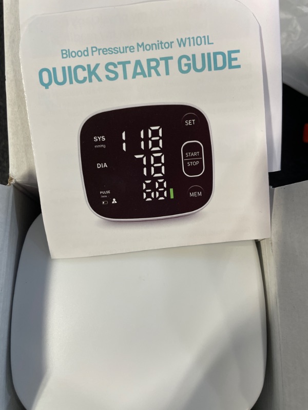 Photo 2 of Blood Pressure Monitors for Home Use Rechargeable Blood Pressure Cuff Wrist Digital BP Machine with LED Backlit Display, Voice Broadcast, 240 Memory Storage for 2 Users with Carrying Case