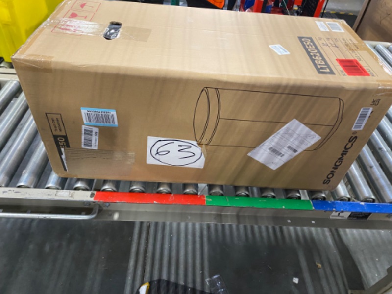 Photo 1 of SONGMICS Motion Sensor Trash Can, 13 Gallon Automatic Kitchen Garbage Can, Multi-Colored Indicator Lights, Ozone Odor Control, Stay-Open Lid, Tall, Stainless Steel, Silver ULTB620E50 Motion Sensor Trash Can Silver